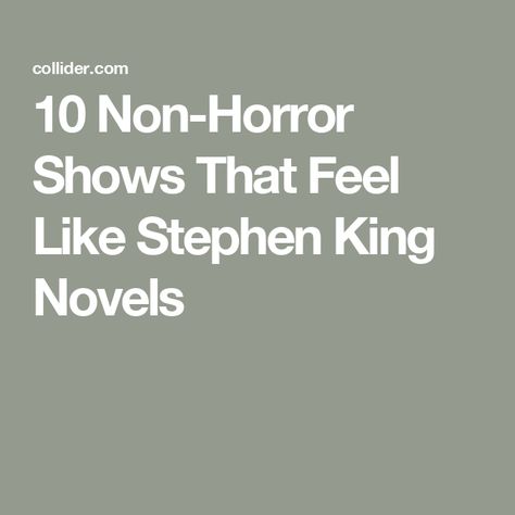 10 Non-Horror Shows That Feel Like Stephen King Novels Adrian Rawlins, Walter Bishop, John Noble, Jared Harris, Stephen King Novels, Stellan Skarsgård, Anna Torv, Barry Keoghan, Sci Fi Series