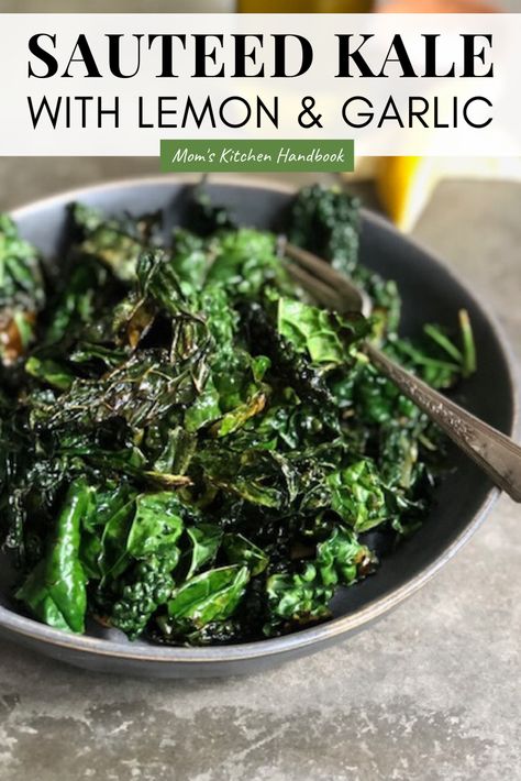 Garlic Kale Sauteed, Quick Kale Recipes, Cook Kale On Stove, Cooking With Kale, Sauteed Kale Recipes, Kale Recipes Sauteed, Cooked Kale Recipes, Cooking Kale, Cooked Kale