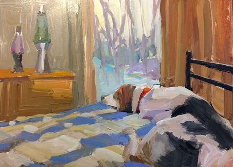 Street Scene Paintings, Animal Reference, Hound Dog, Drawing Board, Dog Paintings, New York Street, Street Scenes, Interior Art, Out And About