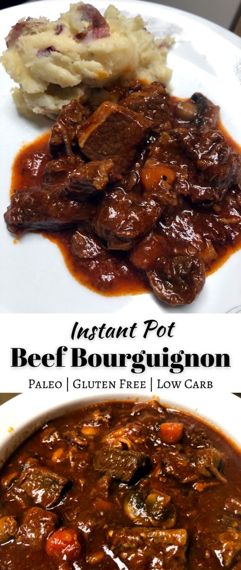 Beef Bourguignon Instant Pot, Instapot Beef Stew, Beef Braised, Braised Beef Stew, Beef Stew Meat Recipes, Instant Pot Stew, Beef Recipe Instant Pot, Pressure Cooking Recipes, Stew Meat Recipes