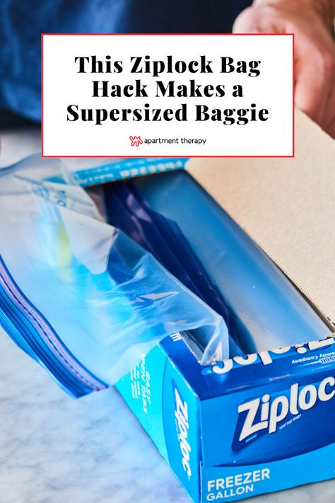 Ziploc Bag Organization, Ziploc Bag, Freezer Burn, Ziplock Bags, Organizing Tips, Big Bags, One Bag, Cleaning Organizing, Goodie Bags