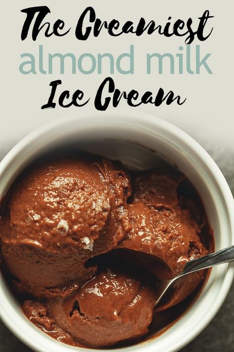 Homemade Almond Milk Ice Cream, Almond Milk Ice Cream Recipe, Milk Ice Cream Recipe, Almond Milk Ice Cream, Dairy Free Low Carb, Almond Milk Recipes, Avocado Ice Cream, Low Carb Ice Cream, Ice Cream Maker Recipes