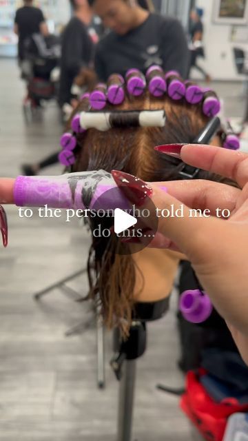 Olyvia Taylor | Cosmetology Student ⭐️ on Instagram: "one of the best tips I’ve received so far 🤍  Instead of wrapping with your wrists or keeping your thumbs tucked, simply place your finger or fingernail inside the perm rod to wrap straighter & faster!! 😎  I wish I could find the original person that told me to do this instead but I cannot find the comment. 😩  SN: My doll still had cholesterol from a previous practice round. 😔😅 I’ve also tried this trick before I had nails and it worked perfectly!! With the smaller rods, I would simply cover the hole with my finger and put light pressure and roll & that did the trick! 🪄  - #lyvtakeover" Perm Rod Sizes And Results, Perm Rod Sizes, Cosmetology Student, Perm Rods, Cosmetology, Perm, Natural Hair, Long Hair Styles, Good Things