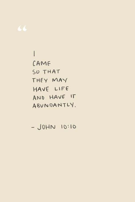 John 10 10, Ayat Alkitab, Scripture Quotes, Verse Quotes, Bible Inspiration, Bible Verses Quotes, Jesus Quotes, Quotes About God, Bible Scriptures