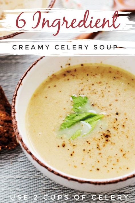 Leftover Celery, Vegetarian Appetizer, Celery Recipes, Healthy Nutrition Plan, Soup Appetizers, Celery Soup, Easy Soup, Vegetarian Soup, Pinoy Food