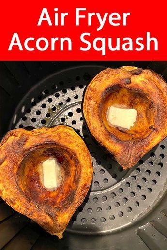 Air Fryer Acorn Squash, Air Fryer Veggies, Acorn Squash Recipe, Air Fryer Vegetables, Autumn Side Dishes, Acorn Squash Recipes, Air Fried Food, Air Fryer Oven Recipes, Air Fry Recipes