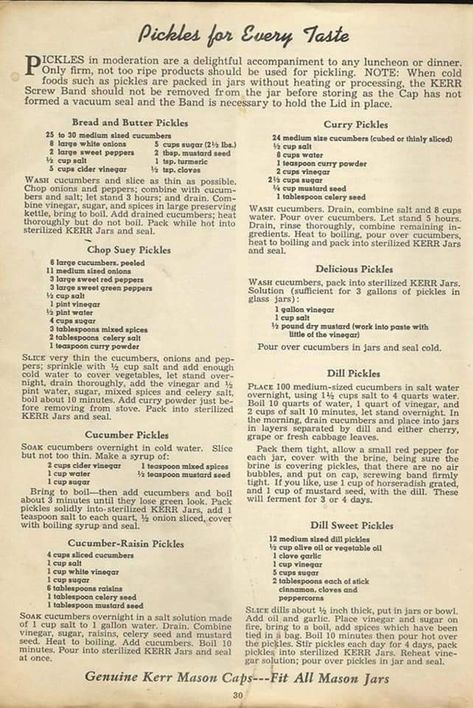 Old Newspaper Recipes, Butterfinger Bars Recipe, Preserves Recipes, Canning Garden, Pickled Things, Butterfinger Bars, Amish Food, Pickled Foods, Southern Foods