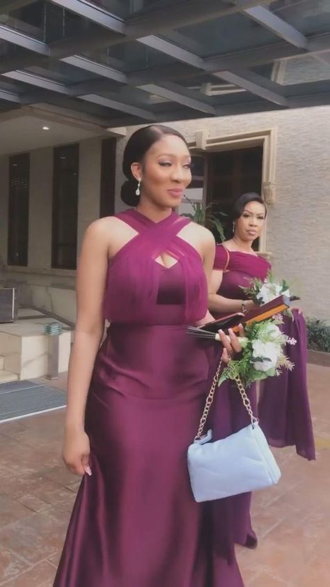 Bridesmaid Dresses African, Plum Bridesmaid, Braidsmaid Dresses, Fancy Gown, Latest Bridesmaid Dresses, Lace Dress Classy, African Bridal Dress, African Bridesmaid Dresses, Plum Bridesmaid Dresses