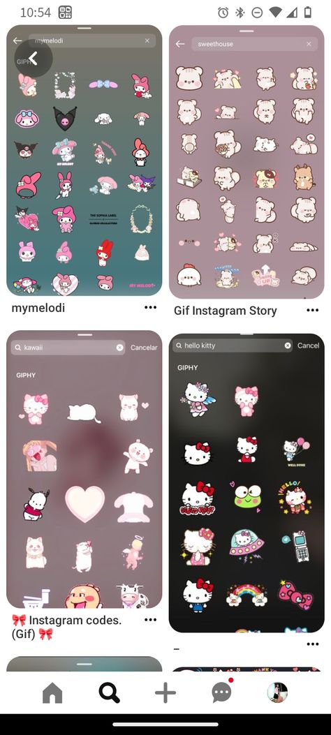 Ig Story Ideas Sticker, Sanrio Instagram Stickers, Instagram Gif Keyword Cute, What To Search On Instagram Stickers, Snap Sticker Codes, Cute Stickers Ig Story, Cute Ig Gif Stickers, Instagram Cat Sticker, Heart Gifs Instagram Ideas