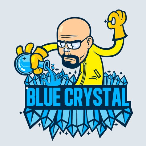 breaking bad, metlab illustration, blue crystal met Beaking Bad, Breaking Bad Art, J Names, Cartoon Character Tattoos, Rick Y Morty, Graffiti Characters, Dope Cartoon Art, Aesthetic Blue, Graphic Tshirt Design