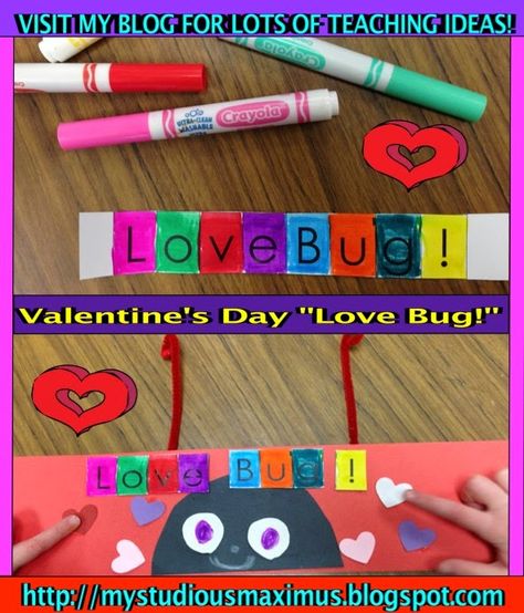 Valentine's Day - "Love Bug!" headband. Valentines Ideas For Classroom, Bug Headband, Bug Head, February Kindergarten, Valentines Party Ideas, February Classroom, Ideas For Classroom, Valentines Ideas, Love Bug