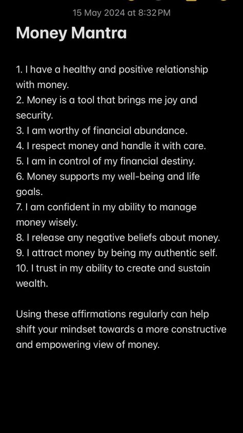 Manifesting Money Financial Affirmations Money, King Affirmations, Powerful Money Affirmations, How To Manifest Money, Money Mantra Affirmations, Budget Strategies, Money Affirmations Wallpaper, Money Scripting, Spiritual Mantras