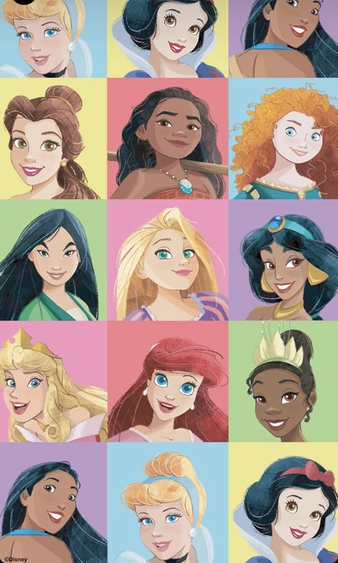 Original Disney Princesses, Walt Disney Princesses, Disney Character Drawings, Disney Princess Artwork, Disney Princesses And Princes, Disney Princess Fan Art, Cute Disney Drawings, Wallpaper Disney, Disney Iphone