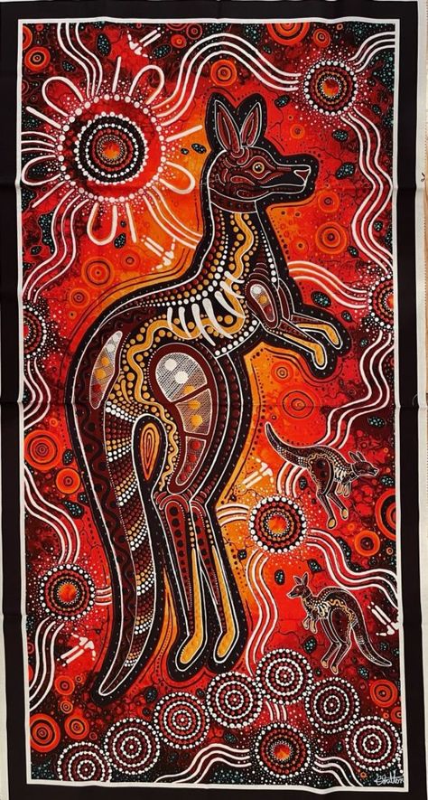 Aboriginal Art Australian, Aboriginal Dot Painting, Indigenous Australian Art, Aboriginal Dot Art, Aboriginal Culture, Australian Aboriginal Art, Aboriginal Artwork, The Bush, Fabric Panel