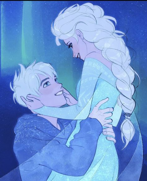 Elsa And Jack Frost, Elsa And Jack, Jelsa Fanart, Elsa And Hans, Disney Au, Jack Frost And Elsa, Jack And Elsa, Disney Pop, Frozen Disney Movie