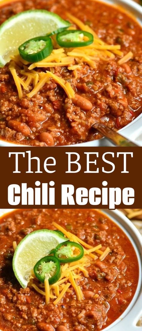 Amazing Chili Recipe, Amazing Chili, The Best Chili Recipe, Classic Chili Recipe, The Best Chili, Classic Chili, Beef Chili Recipe, Best Chili, Best Chili Recipe