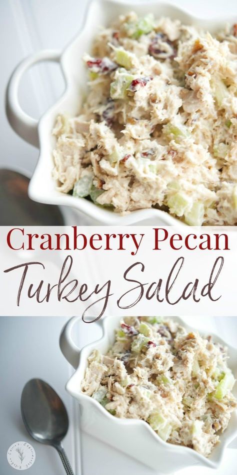 Turkey Cranberry Salad, Easy Leftover Turkey Recipes, Turkey Salad Recipe, Leftover Turkey Casserole, Turkey Cranberry, Turkey Leftovers, Thanksgiving Leftover Recipes, Turkey Casserole, Turkey Salad