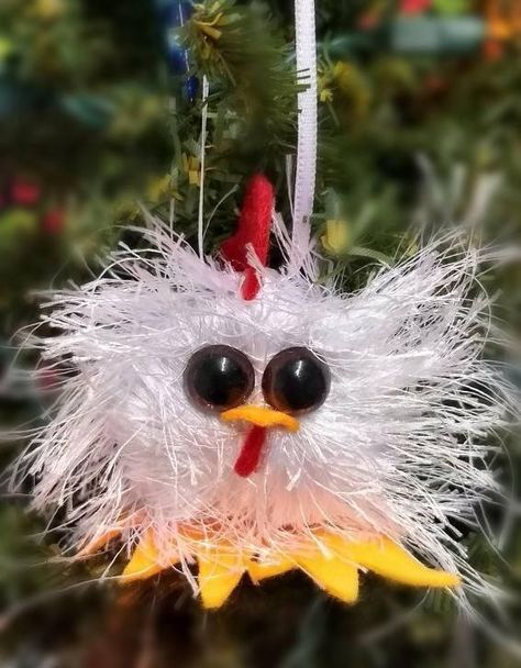 Christmas Ornament Handmade Christmas Rooster Felt Christmas Funny Christmas Ornaments Diy, Rooster Ornament, Christmas Rooster, Year Of The Rooster, Dollar Store Christmas Crafts, New Year Decorations, Funny Christmas Ornaments, Chicken Crafts, Chinese New Year Decorations