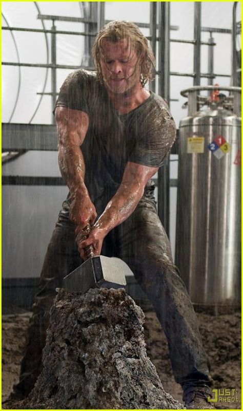 Chris Helmsworth as Thor Chris Hemsworth Thor Workout, Robert E Howard, Little Dorrit, Film Marvel, Chris Hemsworth Thor, Kat Dennings, Idris Elba, Anthony Hopkins, Dc Movies