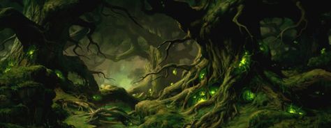 Fury of the Feywild Dev Blog - Neverwinter Online Corrupted Forest, Fantasy Jungle, Dnd Backgrounds, Tree Interior, Fantasy Settings, Neverland Art, Forest Spirit, Magic Aesthetic, Fantasy Forest