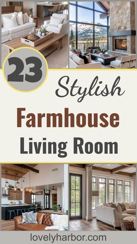 23 Best Modern Farmhouse Living Room Ideas To Inspire You Modern Farmhouse Paneling, Small Farmhouse Design, Contemporary Farmhouse Living Room, Small Farmhouse Living Room, Farmhouse Living Room Designs, Modern Farmhouse Living Room Inspiration, Rustic Living Rooms, Cozy Modern Farmhouse Living Room, Modern Farmhouse Family Room