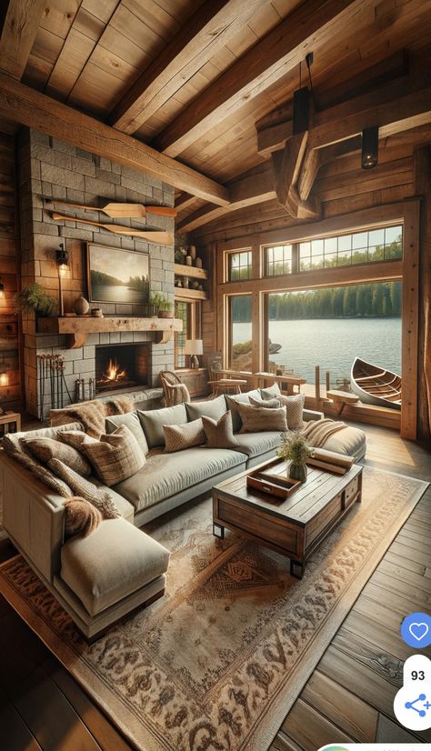 Minimalist Lake House, Lakehouse Vibes, Lake House Guest Bedroom, Lake Cabin Interiors, Lake House Decorating Ideas, Lake House Decorating, Cozy Lake House, Lake House Aesthetic, Lake House Ideas