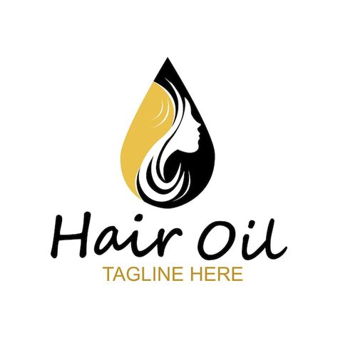 Hair oil essential logo with drop oil an... | Premium Vector #Freepik #vector #hair-product #hair-oil #organic-cosmetics #hair-serum Logo For Hair Products, Hair Oil Logo Design Ideas, Hair Oil Design, Hair Oil Business, Hair Oil Logo Design, Hair Oil Logo, Hair Oil Packaging Design, Hair Oil Advertisement, Beauty Products Logo