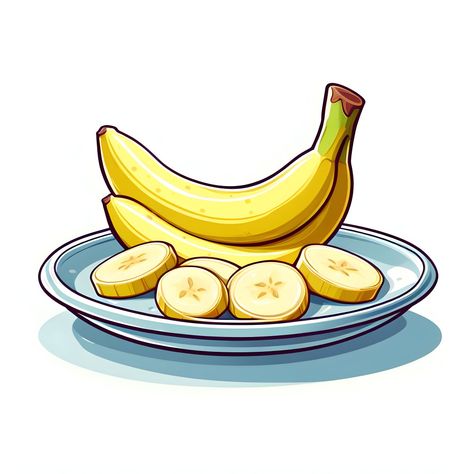 Bananas Illustration, Healthy Food Activities For Preschool, Cooking Stickers, Banana Cartoon, Healthy Food Activities, Food Magnets, Cute Small Drawings, Godzilla Wallpaper, Food Activities