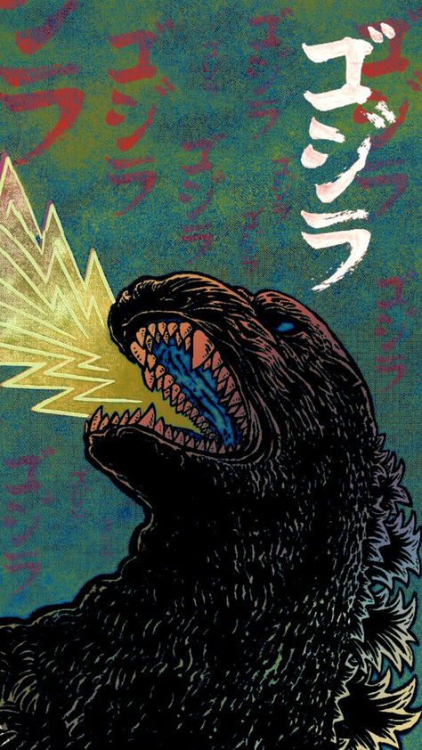 Japanese Vibes, Space Art Wallpaper, Godzilla Wallpaper, Japan Aesthetic, Pop Art Wallpaper, Cool Wallpapers Art, Stunning Wallpapers, Space Art, Godzilla