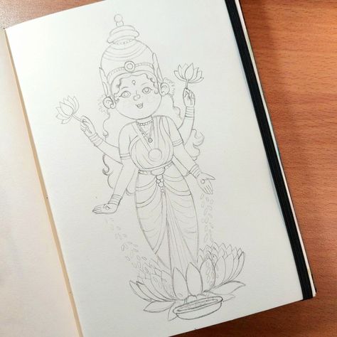 Lakshmi Devi Images Drawing, Vishnu Laxmi Drawing, Lakshmi Devi Sketch, Lakshmi Mata Drawing, Laxmi Ji Drawing, Goddess Lakshmi Drawing, Laxmi Mata Drawing, Mata Lakshmi, God Drawing