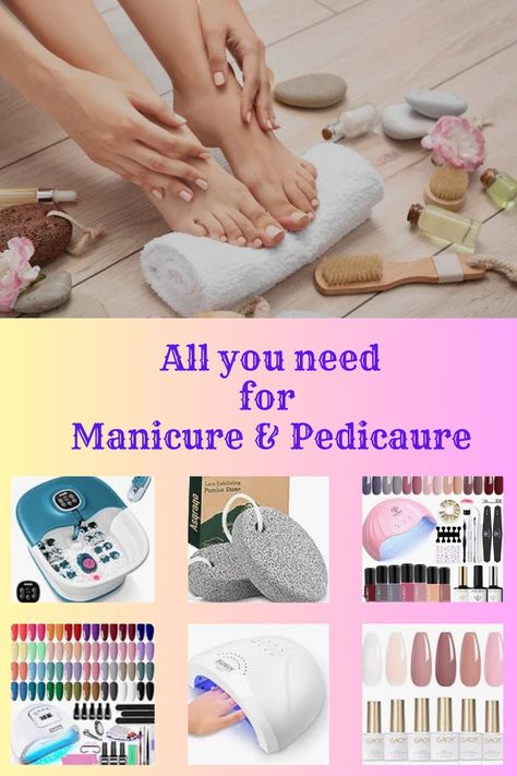 Elevate your self-care game with our bestselling pedicure and manicure essentials, perfect for a spa day at home. 💅 Explore top-rated nail care kits, luxurious foot spa baths, vibrant nail polish sets, and more on Amazon. Treat yourself to the ultimate pampering experience and bring the salon to your doorstep. Shop now for a polished and relaxing beauty regimen! *Contain Affiliate link Spa Baths, Manicure Essentials, Pedicure And Manicure, At Home Manicure, Home Manicure, Vibrant Nails, Foot Spa, Spa Day At Home, Spa Essentials