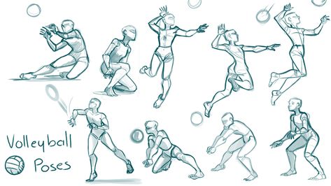 Sports Poses Reference Drawing, Sport Drawing Reference, Sports Drawing Reference, Volleyball Art Reference, Volleyball Drawing Reference, Volleyball Art Draw, Volleyball Pose Reference, Throwing Ball Pose Reference, Volleyball Poses Reference