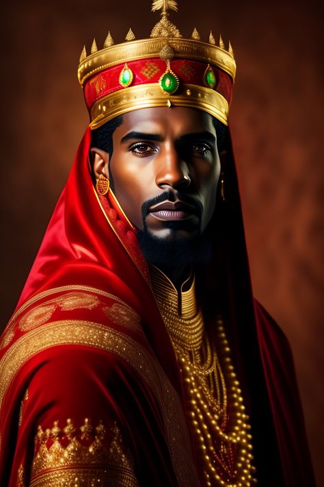 African King Crown, African King Art, Red King Crown, Black King Art, Red And Green Background, King With Crown, African King, Dragon Rouge, Black Kings