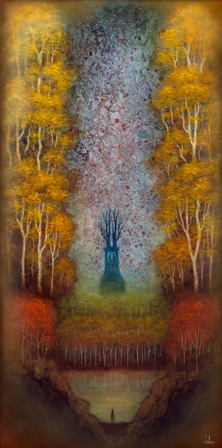 Andy Kehoe, ‘Dreamscape Wanderer’, 2016, Jonathan LeVine Gallery | Artsy Environmental Issues Art, Gustavo Rimada, Andy Okay, Andrea Kowch, Andy Kehoe, Illustration Book Cover, Fae Art, Pop Art Paintings, Dresden Files