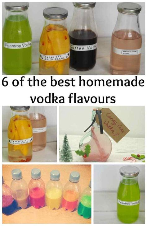 Six of my favourite homemade vodka flavours.... Skittles Vodka, Christmas Vodka, Homemade Vodka, How To Make Vodka, Flavored Alcohol, Flavoured Vodka, Homemade Alcohol, Homemade Liquor, Vodka Recipes