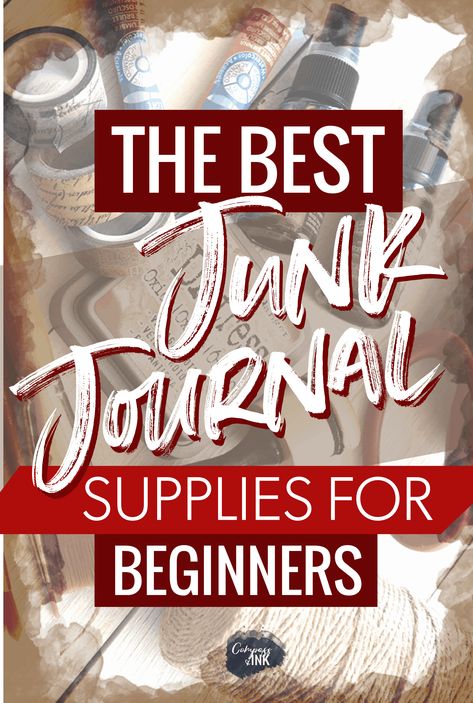 Junk journal supplies for beginners How To Junk Journal For Beginners, Junk Journal Gift Ideas, Junk Journal Organization, Journal Essentials Supplies, Junk Journal Supplies List, Homemade Journal, Books Diy, Journal Accessories, Journal Techniques