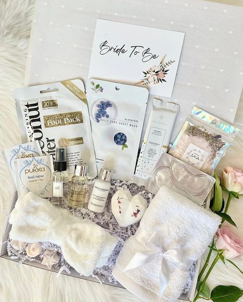 Hamper For Bride, Bridal Hamper, Face Mask Brightening, Duck Island, Sheet Face Mask, Bridal Gift Box, Night Before Wedding, Bridal Shower Gifts For Bride, Lavender Bath Salts