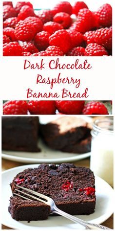 Dark Chocolate Raspberry Banana Bread ~ So delicious and moist...perfect dessert or weekend breakfast treat! Breakfast Loaves, Raspberry Banana Bread, Danish Baking, Bread Blueberry, Specialty Breads, Bread Desserts, Raspberry Banana, Dark Chocolate Raspberry, Amazon Giveaway