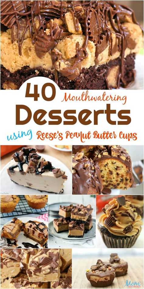 40 Mouthwatering Desserts using Reese's Peanut Butter Cups - Peanut Butter Cup Dessert Recipes, Desserts With Peanut Butter Cups, Recipes With Reese's Peanut Butter Cups, Desserts Made With Reeses Peanut Butter Cups, Reese Dessert Recipes, Reese’s Peanut Butter Desserts, Cake With Reeses Peanut Butter Cups, Deserts With Reeses Peanut Butter Cups, Reese’s Bars Recipe