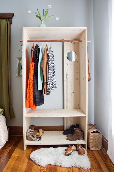 10 Diy Wardrobe Ideas, Diy Kast, Diy Projects For Bedroom, Diy Wardrobe, Dekor Diy, Diy Furniture Bedroom, Wooden Wardrobe, Diy Holz, Diy Closet