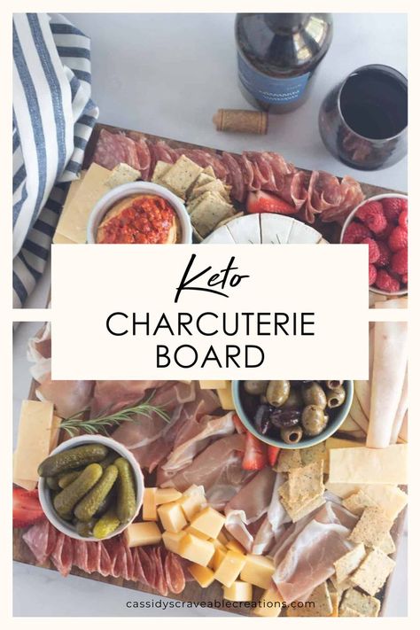 This keto charcuterie board is a perfect snack or appetizer for a party, entertaining, or even date night! In this post, I'll show you step-by-step how to build a delicious, show-stopping charcuterie board that will wow your guests or that you can take to the next party or get-together. Charcuterie Board Keto, Keto Charcuterie Board Ideas, Keto Charcuterie Board, Keto Charcuterie, Dairy Free Appetizers, High Fat Low Carb Recipes, Sugar Free Jam, Keto Fruit, Keto Holiday