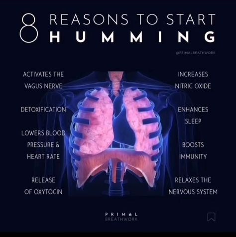 Benefits Of Humming, Green Noise Benefits, Humming Benefits, Somatic Excercise, Vagas Nerve, Nitric Oxide Benefits, Vagal Tone, Nervus Vagus, Somatic Healing