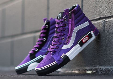 Vans Sk8-Hi Reissue CAP Violet Indigo Release Date - SBD Vans Shoes Fashion, Vans High Top, Mens Vans Shoes, Vans High, Tenis Vans, Blond Amsterdam, Stefan Janoski, Fresh Shoes, Vans Sk8 Hi