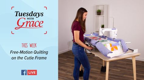 Live Stream Video Gallery Grace Cutie Quilt Frame, Grace Quilting Frame, Cutie Frame, Embroidery Frame, Quilting Videos, Quilting Frames, Quilt Show, Craft Studio, Spring Fling