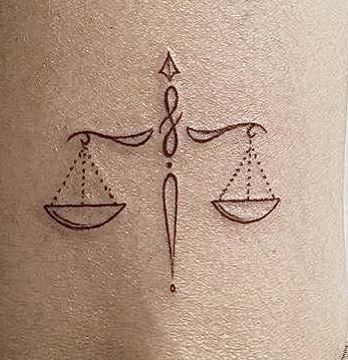 Balance Beam Tattoo, Lawyer Tattoo Ideas, Law Tattoo Ideas, Balance Tattoo Ideas, Lawyer Tattoo, Libra Tattoos, Law Tattoo, Vertical Tattoo, Justice Tattoo