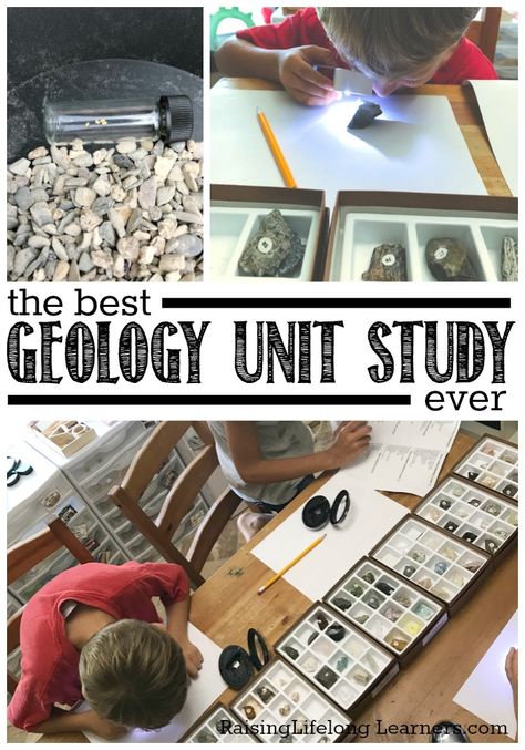 The Best Homeschool Geology Study Ever Science Activities For Elementary, Geology Study, Activities For Elementary Kids, Geology Activities, Geology Lessons, Rock Unit, Science Unit Studies, Unit Studies Homeschool, Unit Studies