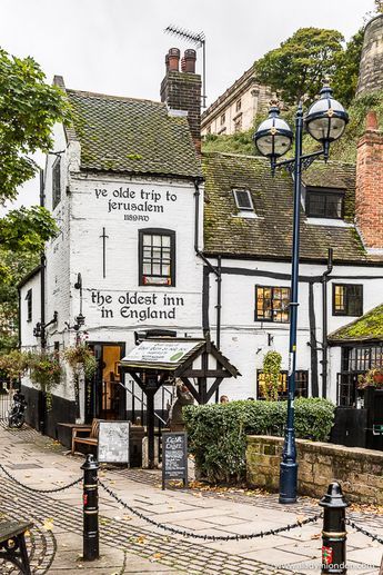 The Ye Olde Trip to Jerusalem Pub in Nottingham, England is one of the oldest pubs in the UK. This historic pub is worth a special trip. #pub #nottingham #england #history #architecture Landscape Countryside, Places In England, Old Pub, Countryside Landscape, Voyage Europe, England And Scotland, Film Set, English Countryside, England Travel