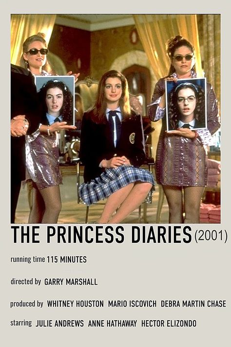 The Princess Diaries Poster, Princess Diaries Movie Poster, Movie Polaroid Posters, Princess Diaries Movie, The Princess Diaries 2001, Polaroid Movie Poster, Diary Movie, The Princess Diaries, Devious Maids