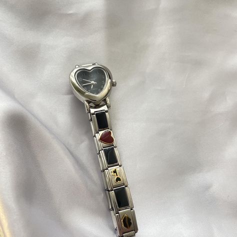 • Vintage Italian Charm Watch •

• Y2K vibes with... - Depop Watch Y2k, Dainty Watch, Charm Watch, Charm Bracelet Watch, Dark Halloween, Y2k Vibes, Girly Jewelry, Dream Jewelry, Vintage Italian