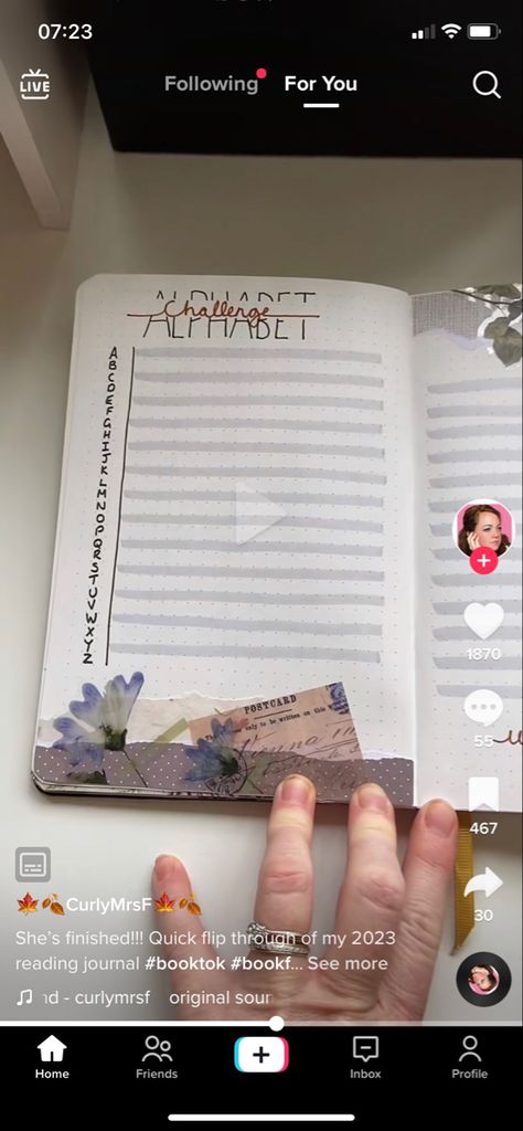 Alphabet Challenge Reading Journal, Reading Bujo, Alphabet Challenge, Boulet Journal, Journal 2024, Book Log, Journal 3, Reading Tracker, Book Challenge